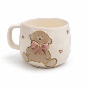 كوب سيراميك صنع يدوي 🧸🎀